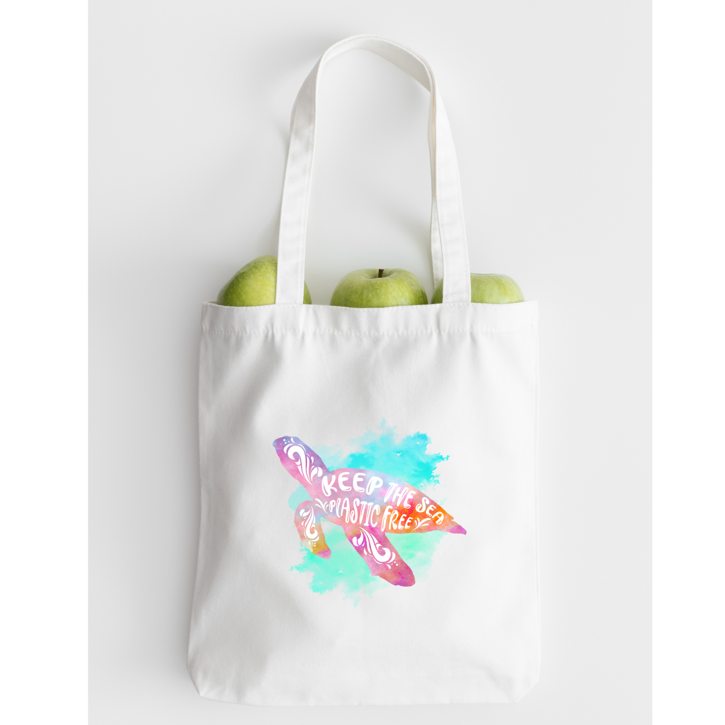 Keep The Sea Plastic Free Tote Bag, Sea Turtle Tote Bag, Reusable Tote Bag, Ocean Tote Bag