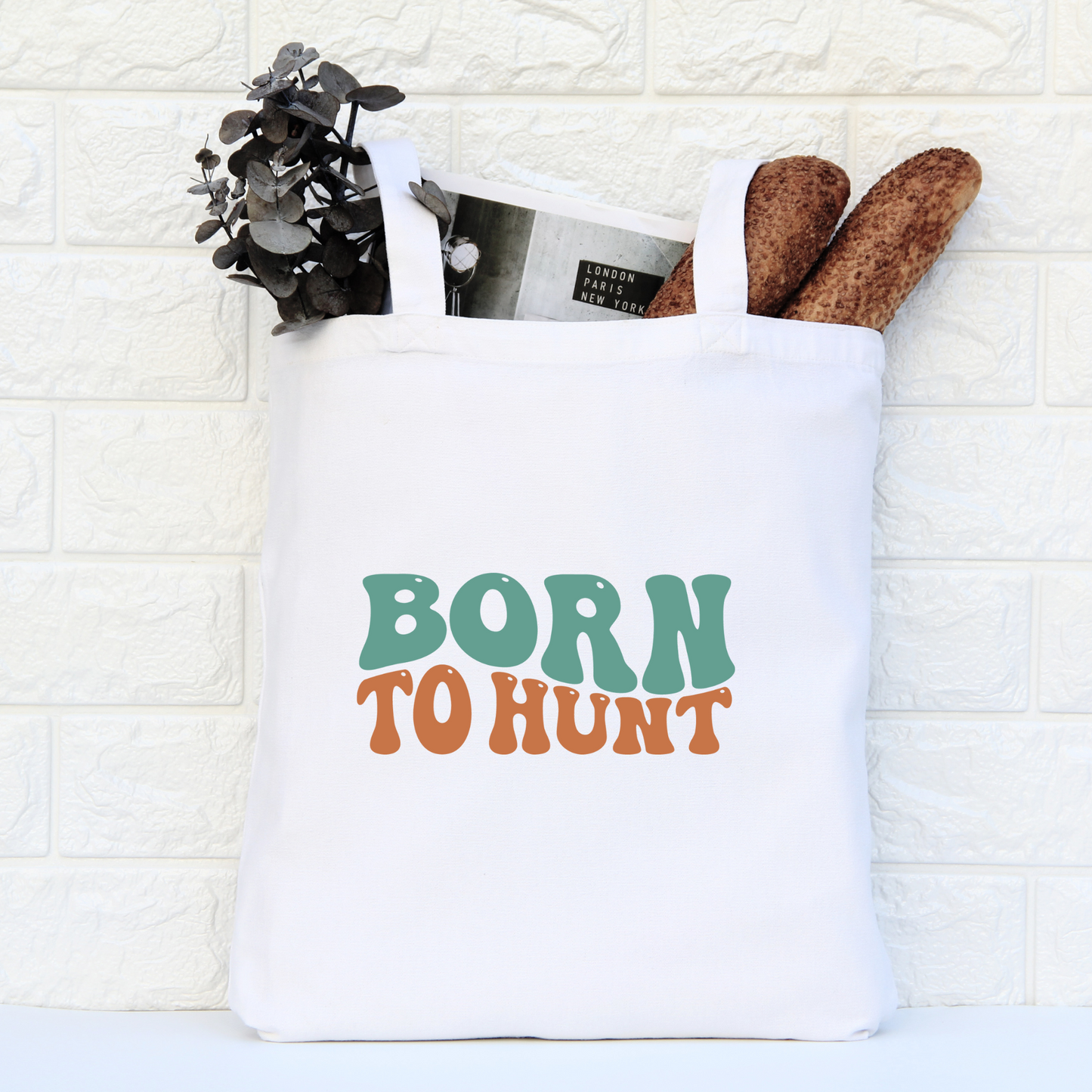 Born To Hunt Tote Bag, Hunting Tote, Reusable Bag, Hunting Gift Tote Bag