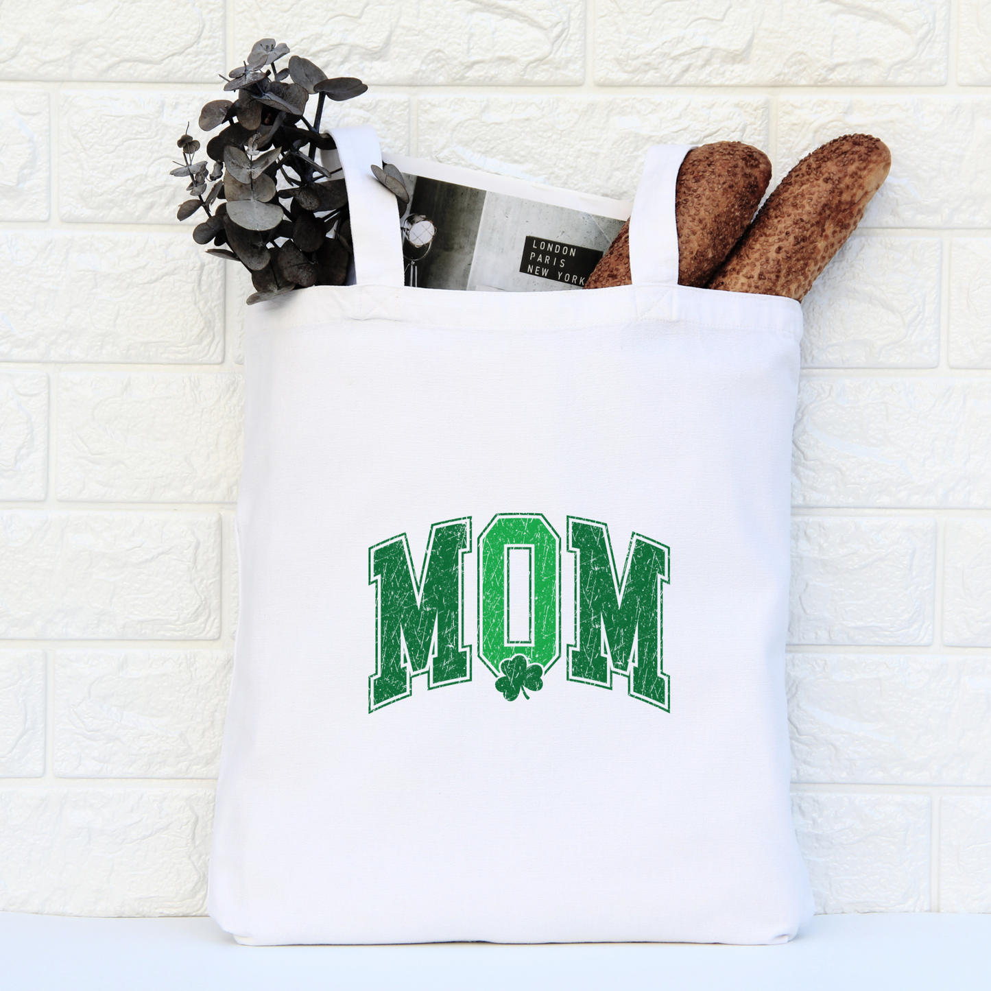 Mom Tote Bag, Reusable Tote Bag, St Patricks Day Tote Bag