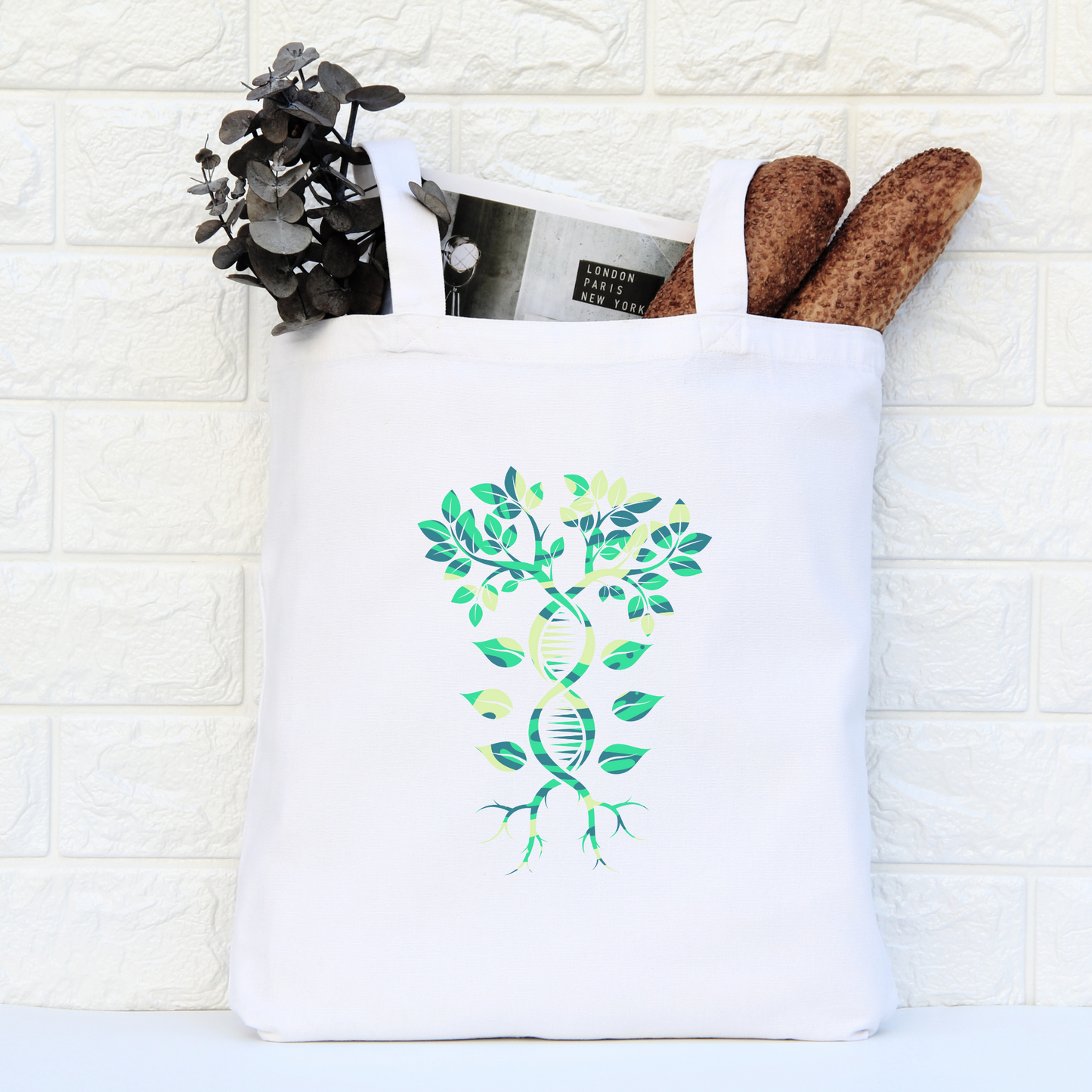 DNA Tree Tote Bag, Conservation Tote Bag, Reusable Tote Bag, Tree of Life Tote Bag