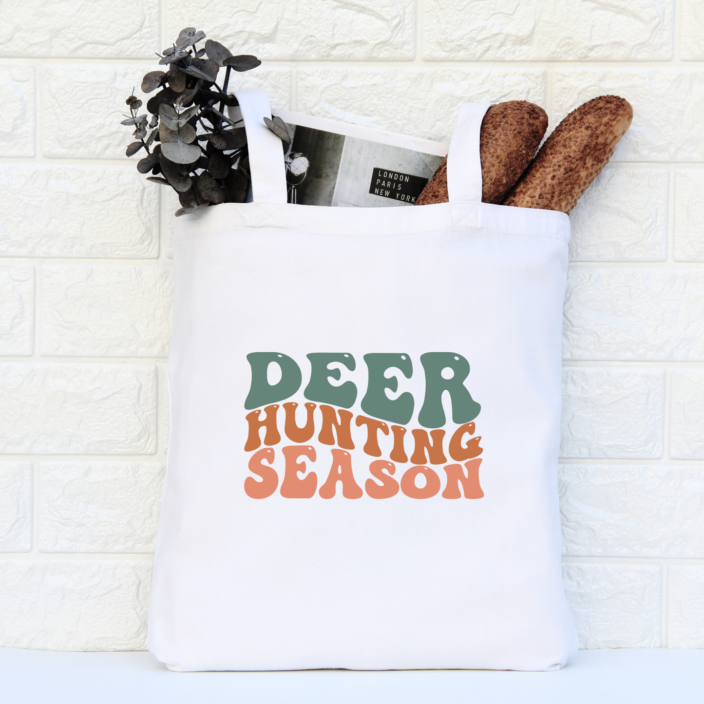 Deer Hunting Season Tote Bag, Hunting Tote, Reusable Bag, Deer Hunting Gift Tote Bag