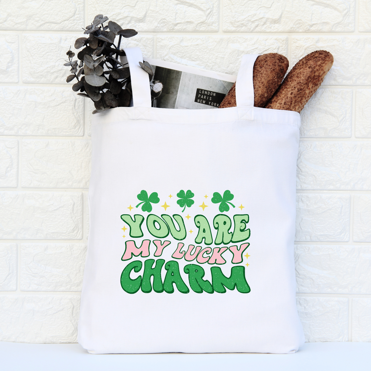 You Are My Lucky Charm Tote Bag, Reusable Tote Bag, St Patricks Day Tote Bag