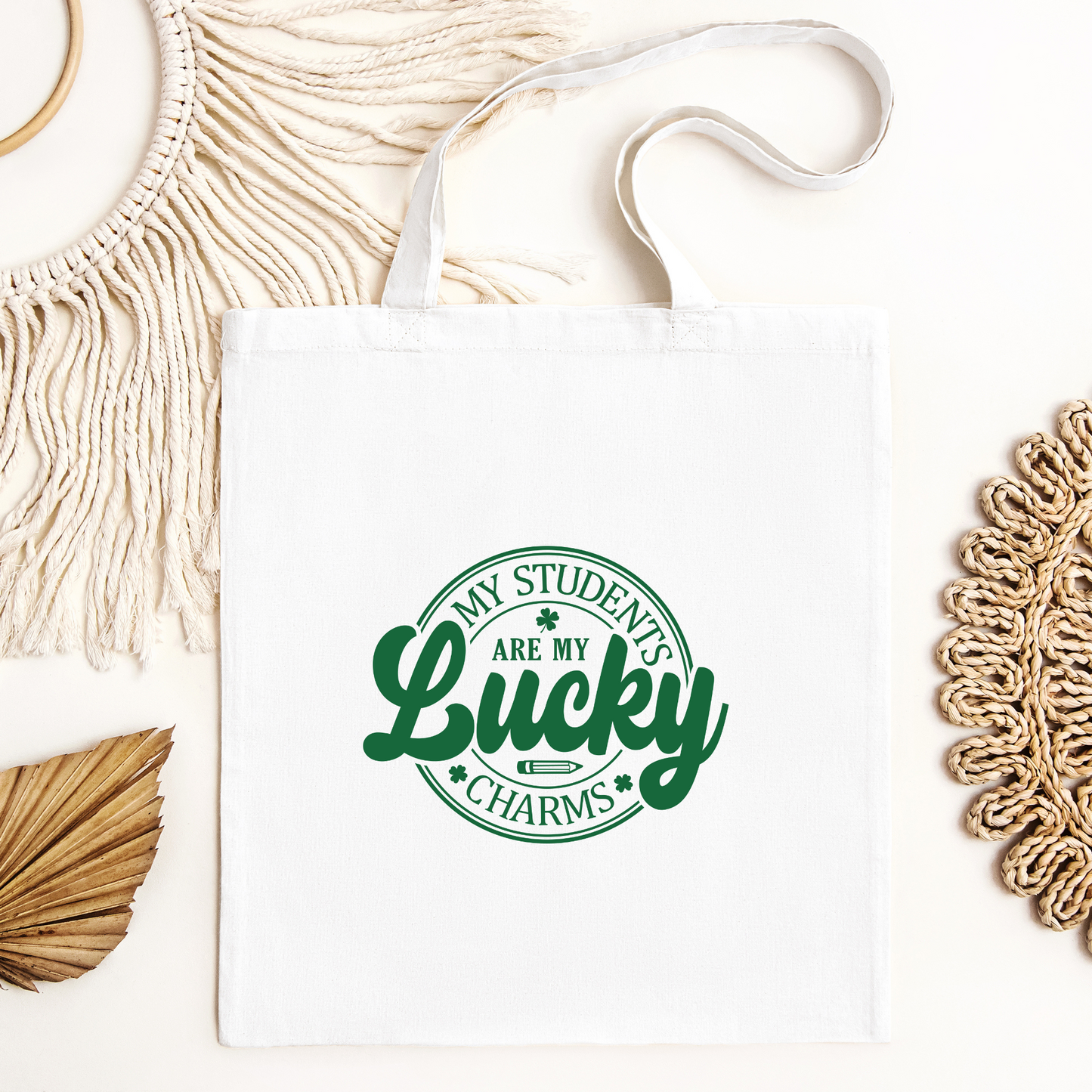 My Students Are My Lucky Charms Tote Bag, Reusable Tote Bag, St Patricks Day Tote Bag