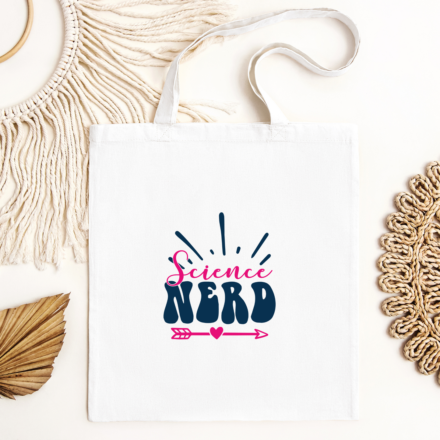 Science Nerd Tote Bag, Reusable Canvas Tote