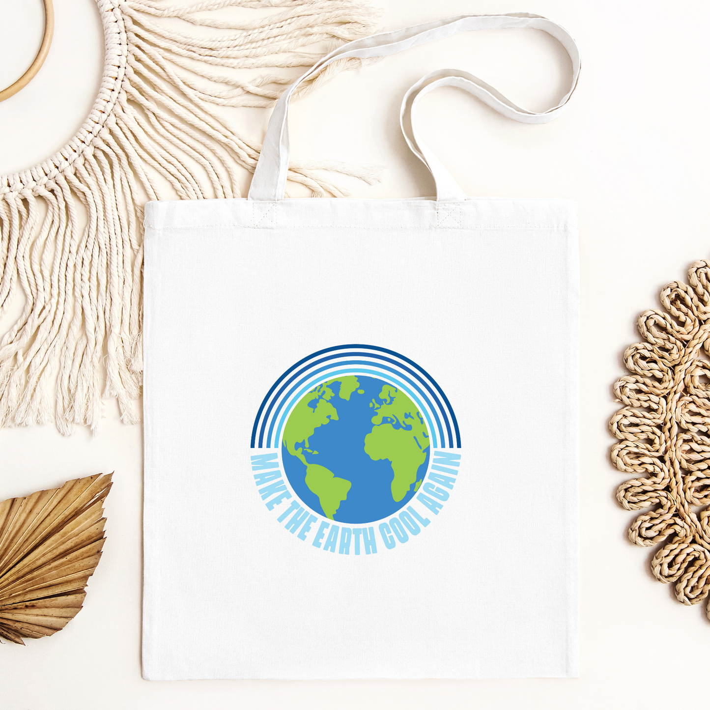 Make Earth Cool Again Tote Bag, Planet Earth Tote Bag, Reusable Tote Bag