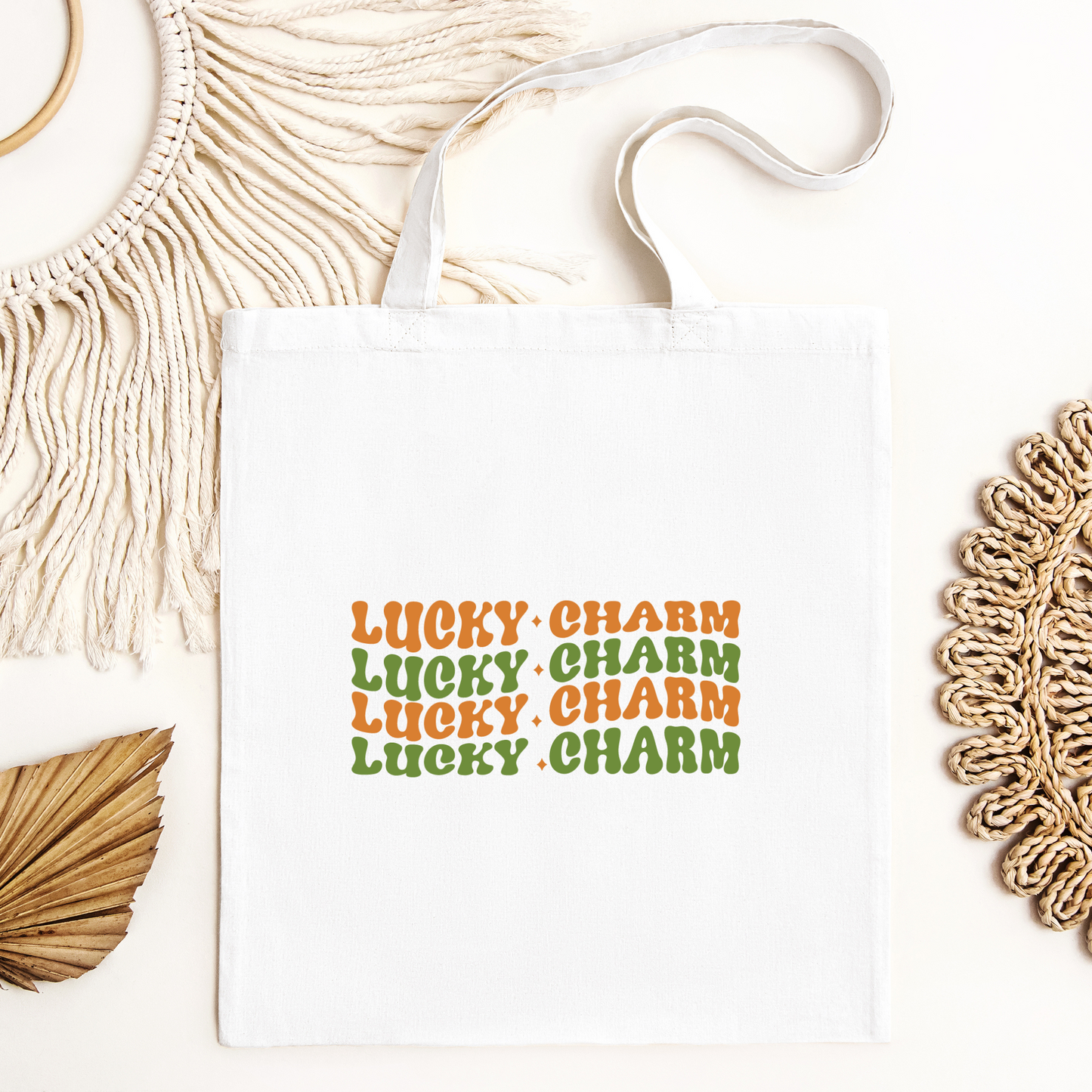 Lucky Charm Tote Bag, Reusable Tote Bag, St Patricks Day Tote Bag