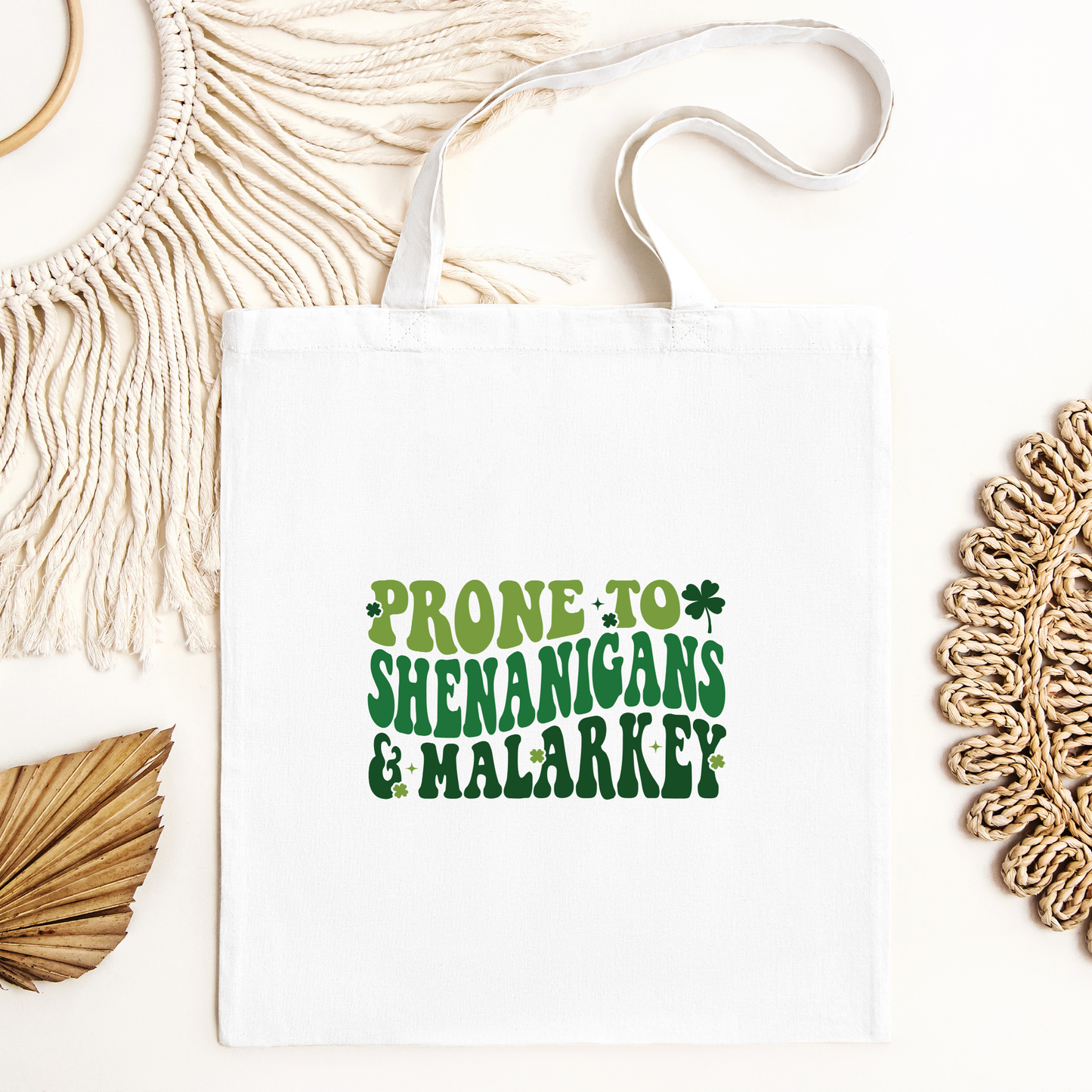 Prone To Shenanigans And Malarkey Tote Bag, Reusable Tote Bag, St Patricks Day Tote Bag