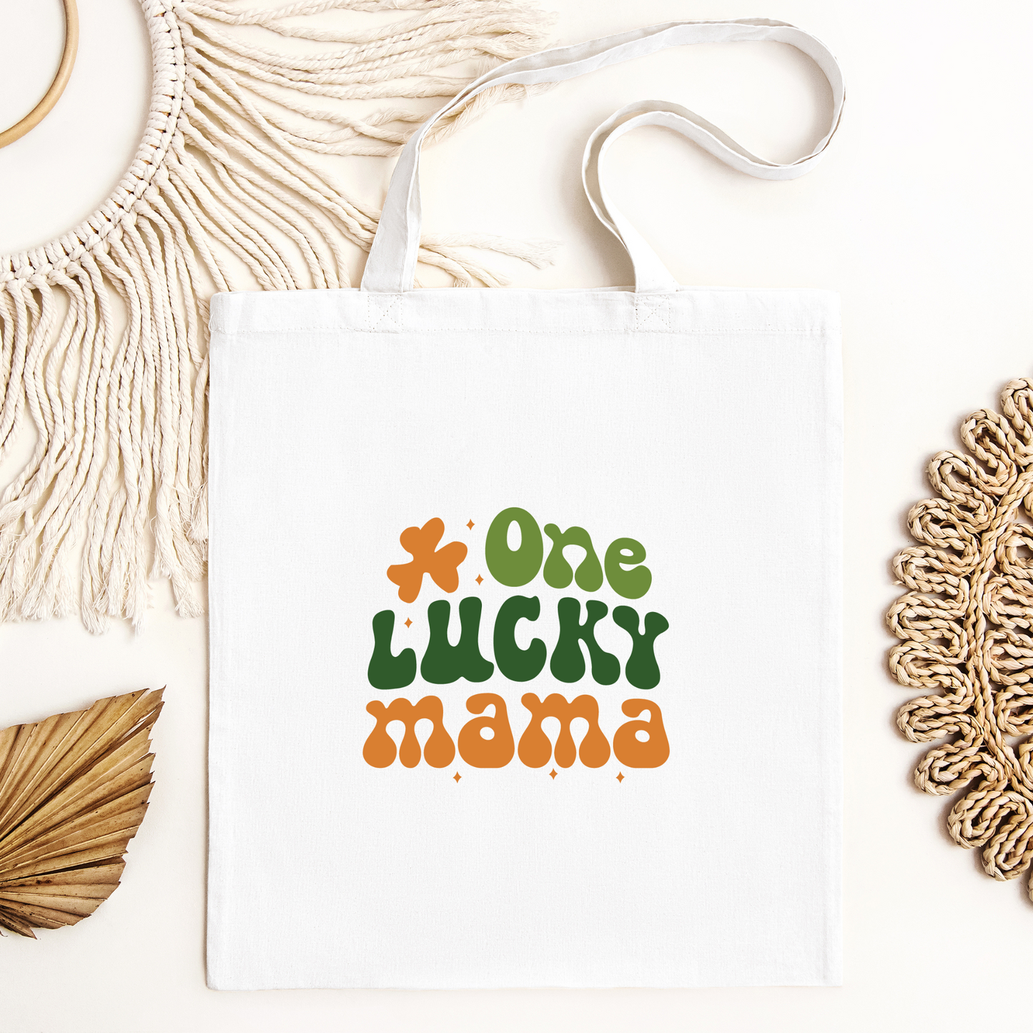 One Lucky Mama Tote Bag, Reusable Tote Bag, St Patricks Day Tote Bag