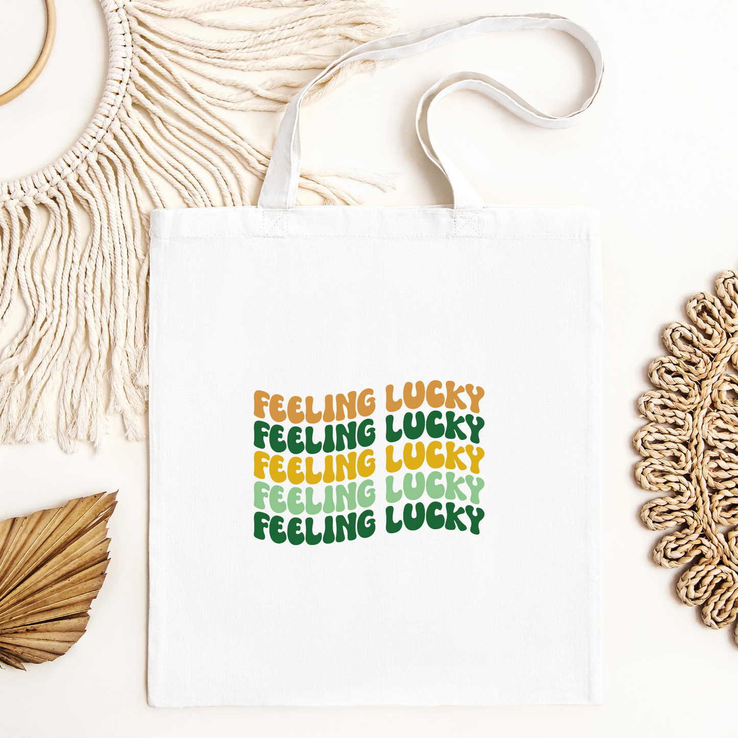 Feeling Lucky Tote Bag, Reusable Tote Bag, St Patricks Day Tote Bag