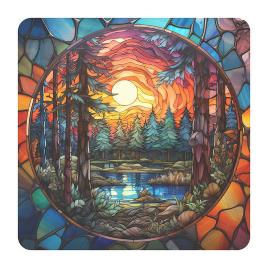 Forest Stained Glass Window Cling