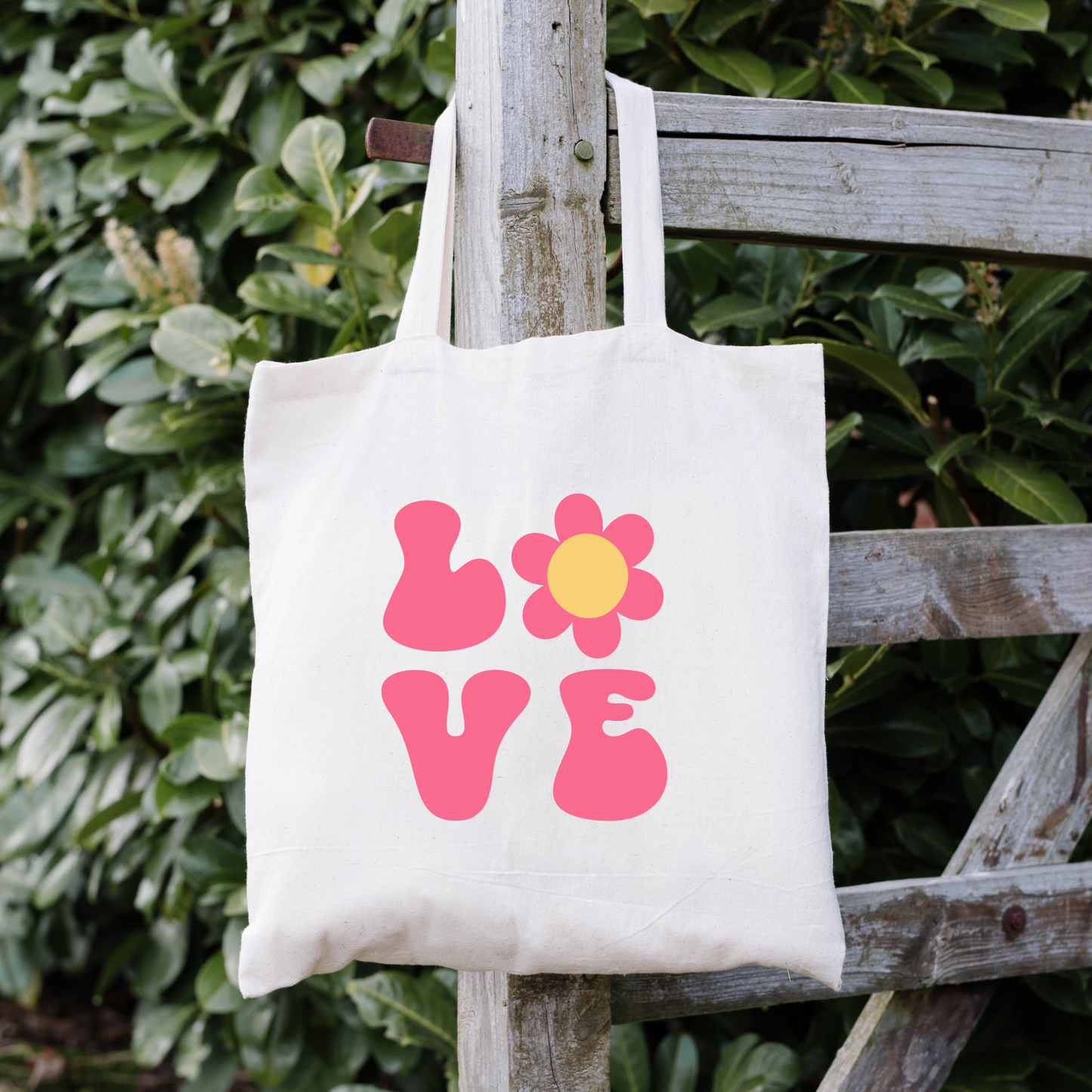 Love Tote Bag, Reusable Tote Bag, Valentines Day Tote Bag