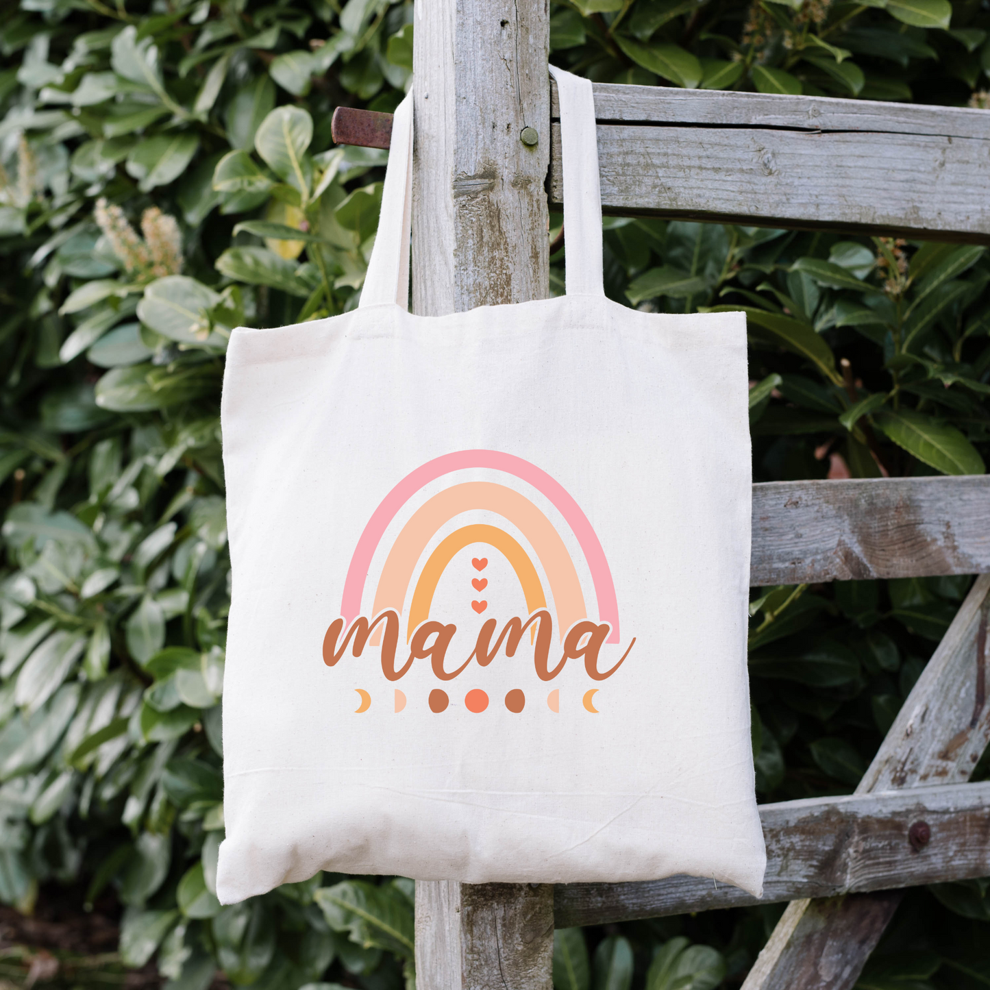 Mama Rainbow Tote Bag, Reusable Canvas Tote