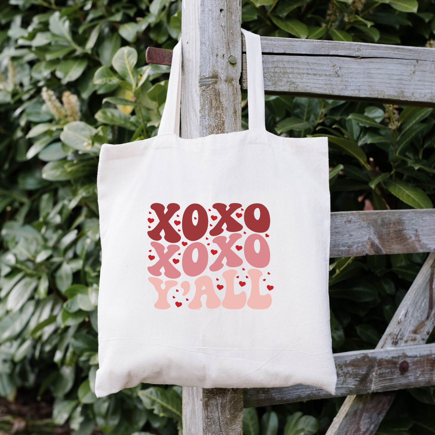 XOXO Yall Tote Bag, Reusable Tote Bag, Valentines Day Tote Bag