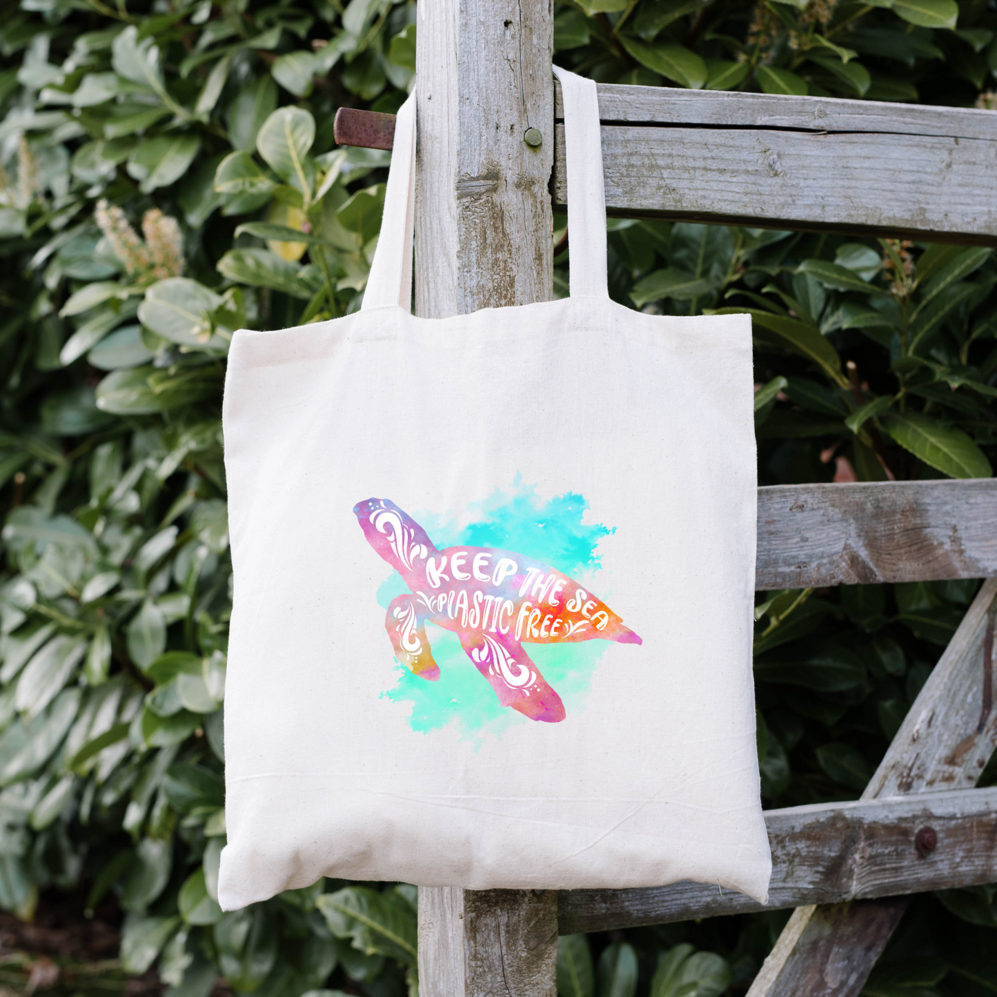 Keep The Sea Plastic Free Tote Bag, Sea Turtle Tote Bag, Reusable Tote Bag, Ocean Tote Bag