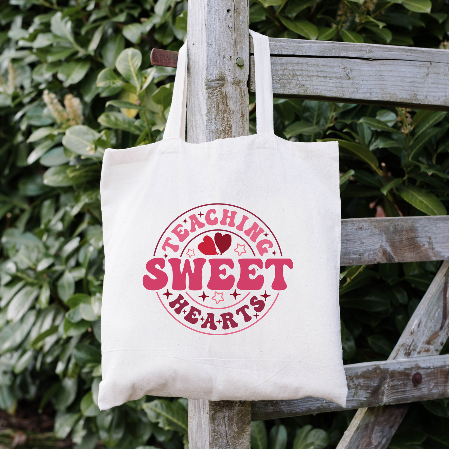 Teaching Sweethearts Tote Bag, Reusable Tote Bag, Valentines Day Tote Bag