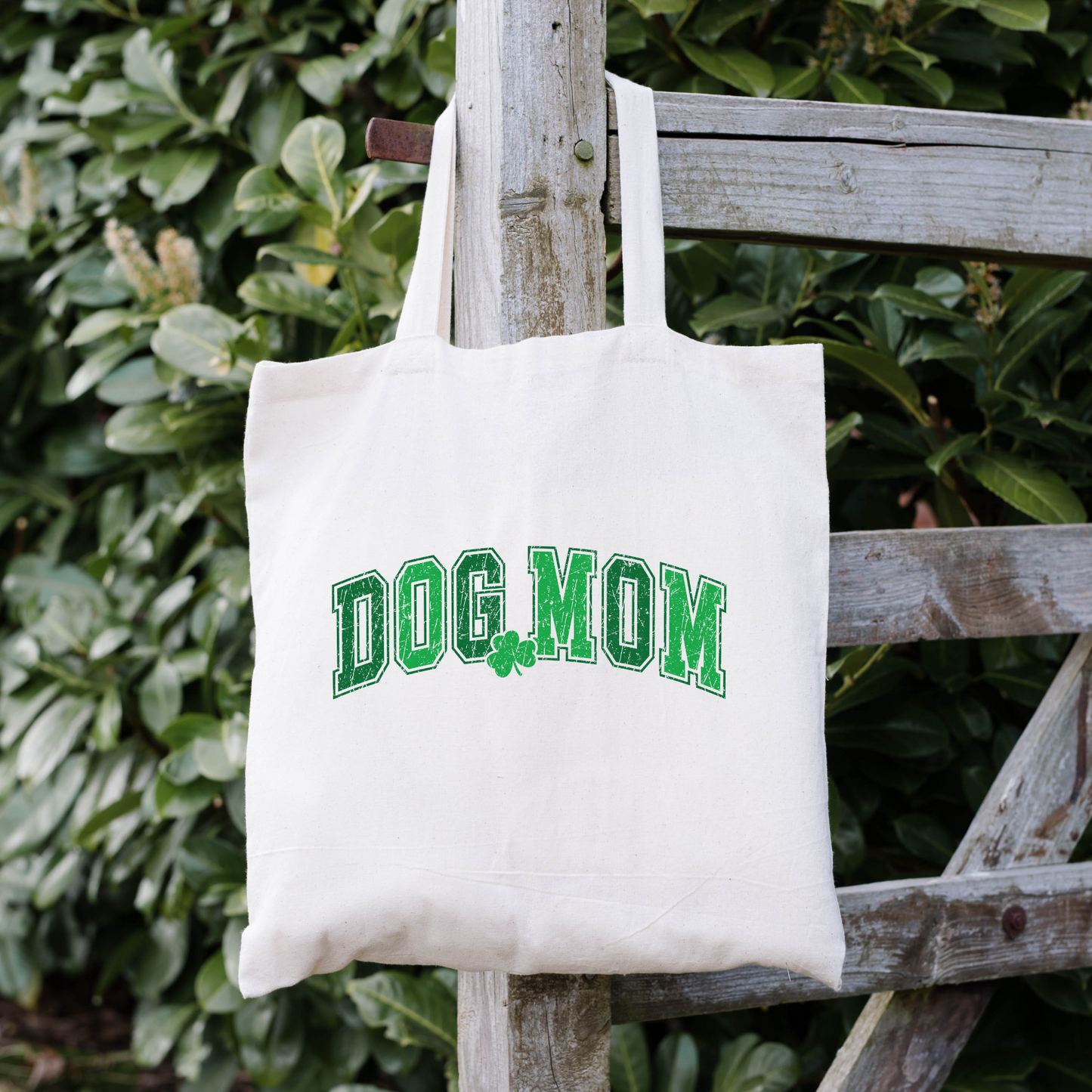 Dog Mom Tote Bag, Reusable Tote Bag, St Patricks Day Tote Bag