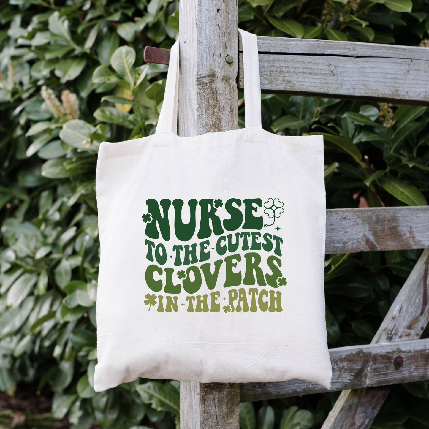 Nurse To The Cutest Clovers In the Patch Tote Bag, Reusable Tote Bag, St Patricks Day Tote Bag