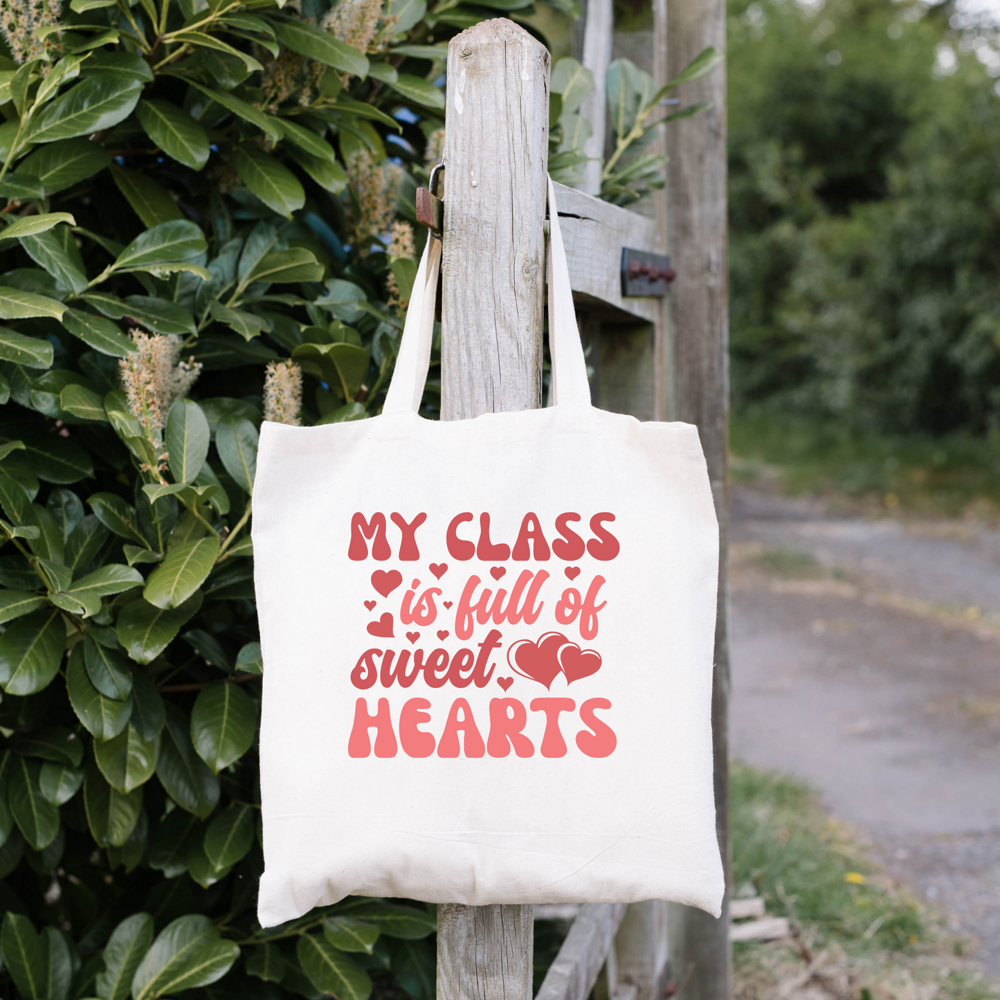 My Class Is Full Of Sweethearts Tote Bag, Reusable Tote Bag, Valentines Day Tote Bag