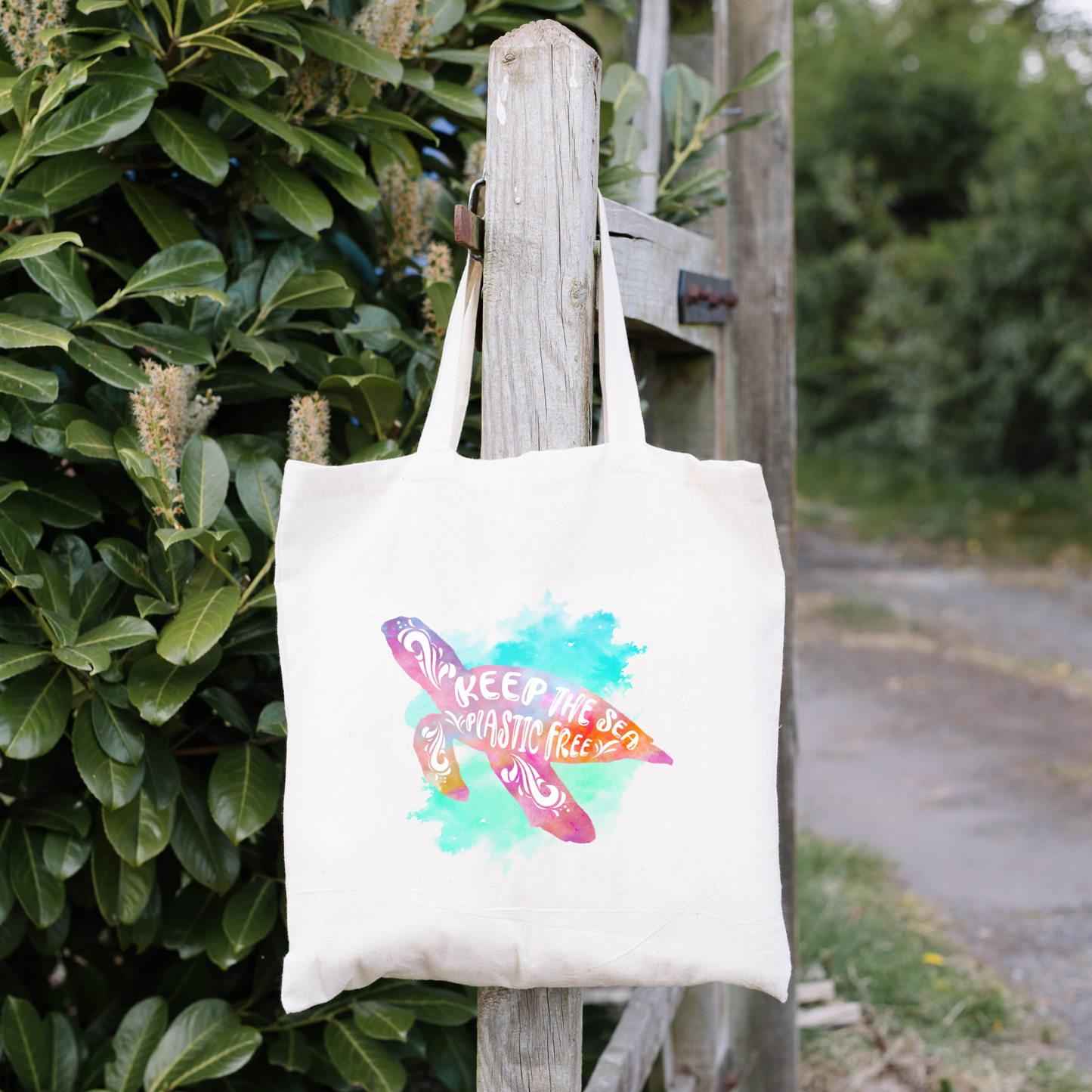 Keep The Sea Plastic Free Tote Bag, Sea Turtle Tote Bag, Reusable Tote Bag, Ocean Tote Bag