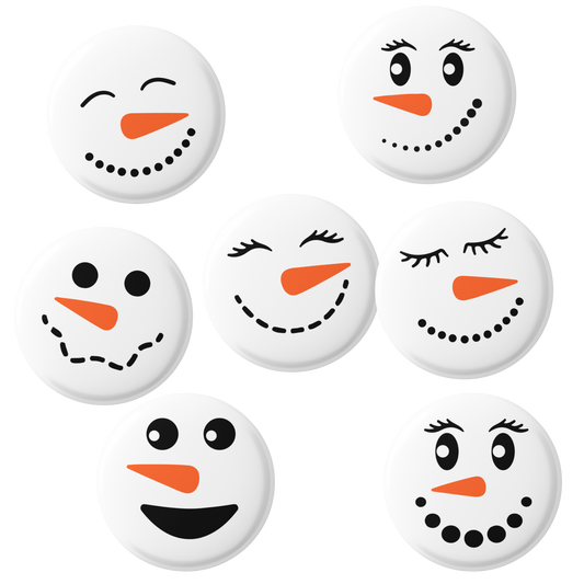 Snowman Faces Pins Mix