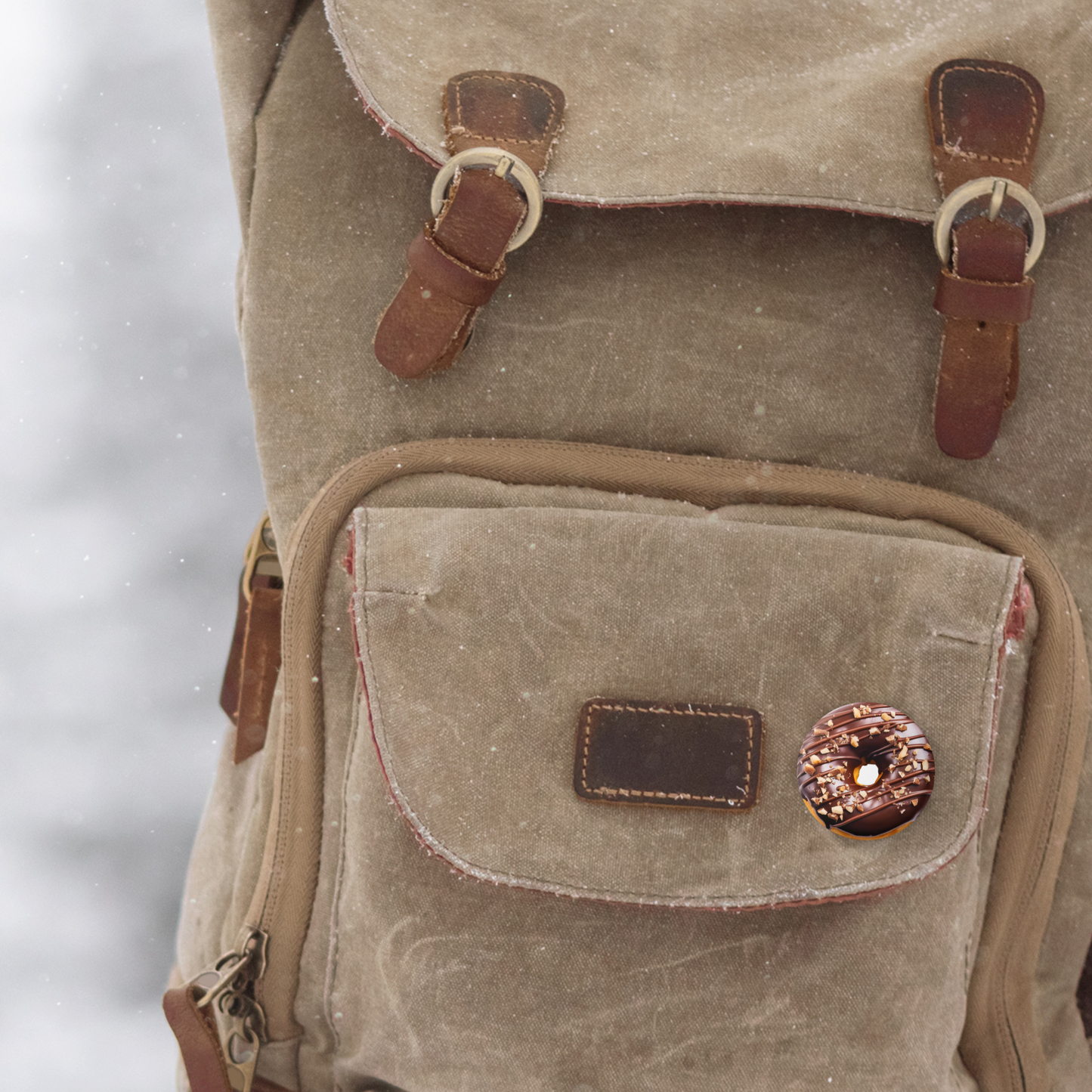 Doughnut Pin Back Button, Magnet