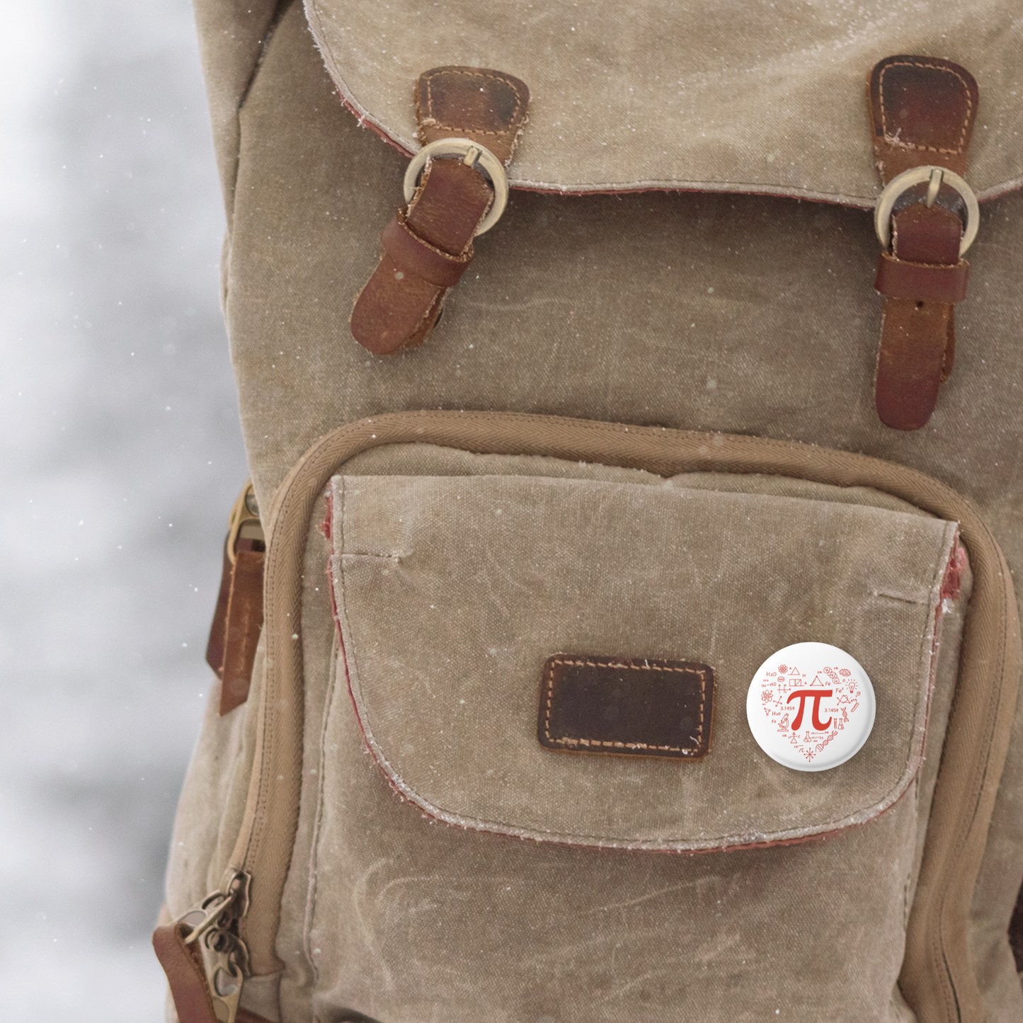 Pi Pin Back Button, Magnet
