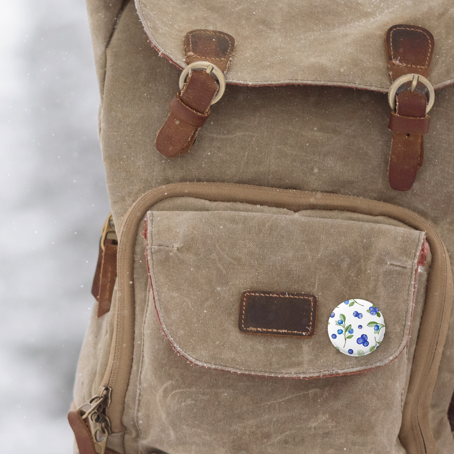 Blueberry Pin Back Button, Magnet, Keychain