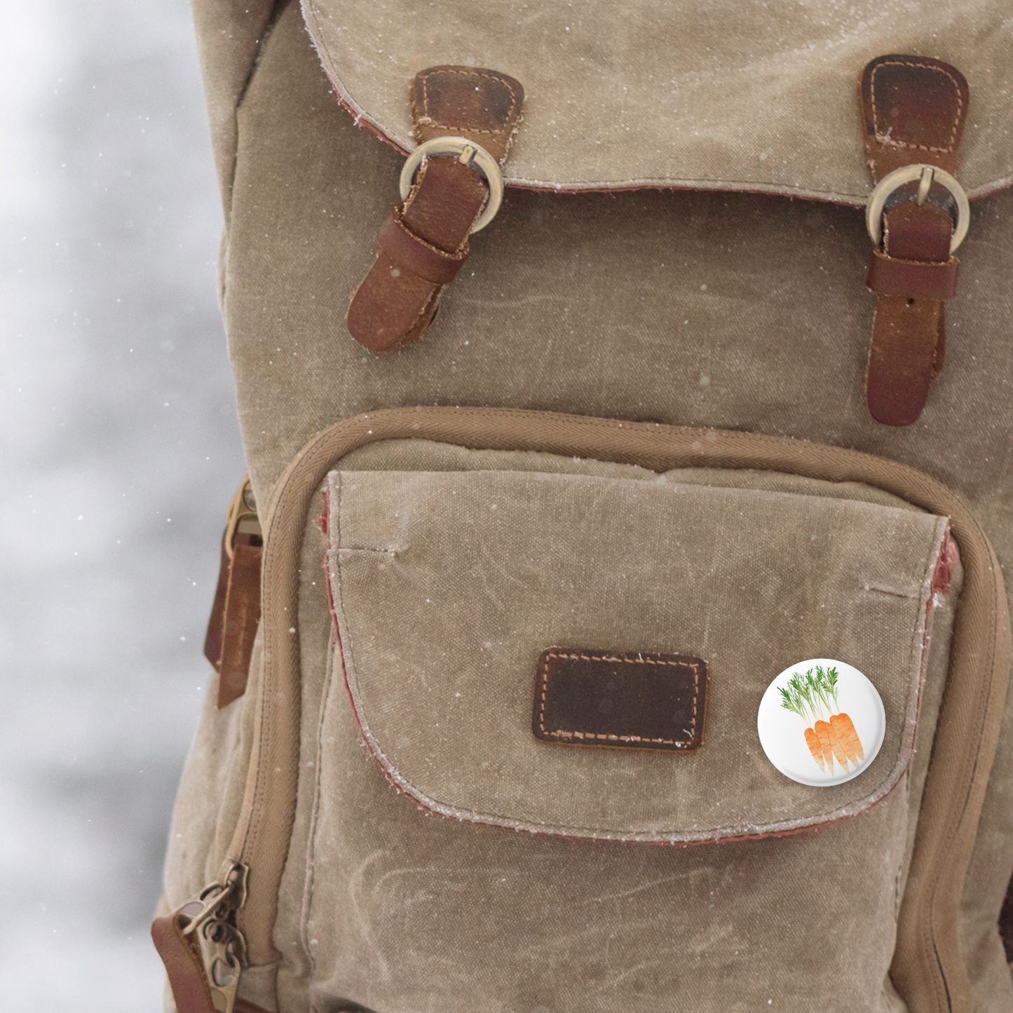 Carrots Pin Back Button, Magnet, Keychain