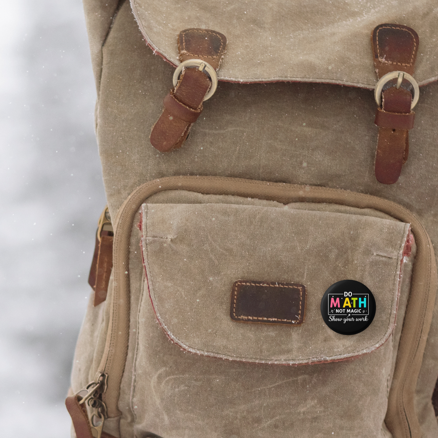 Do Math Not Magic Pin Back Button, Magnet