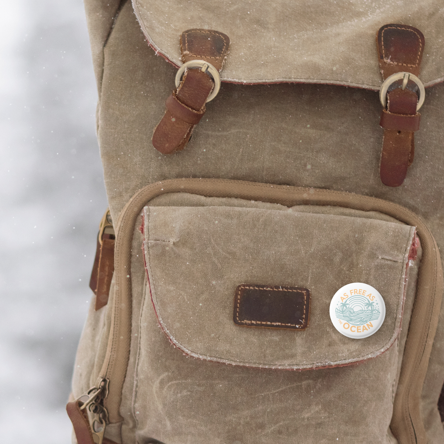 As Free As The Ocean Pin Back Button, Magnet