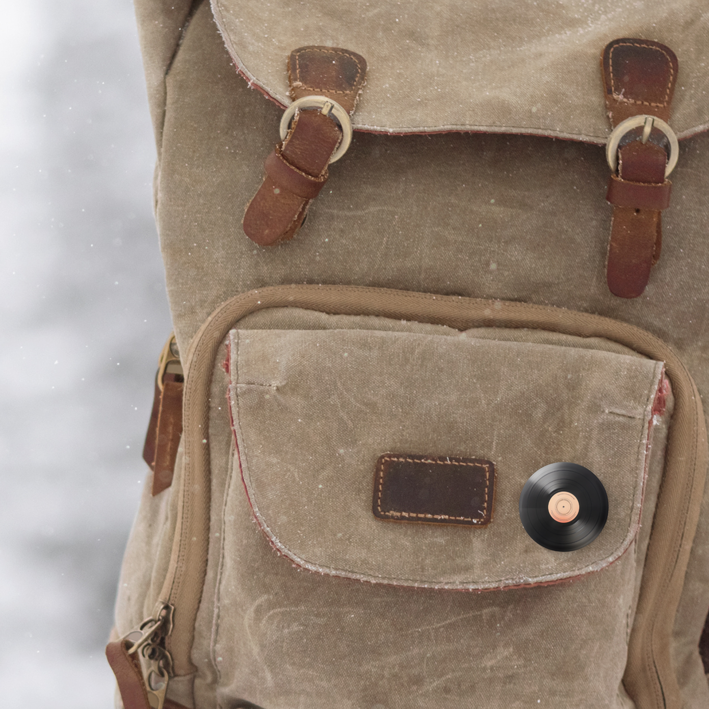 Record Pin Back Button, Magnet