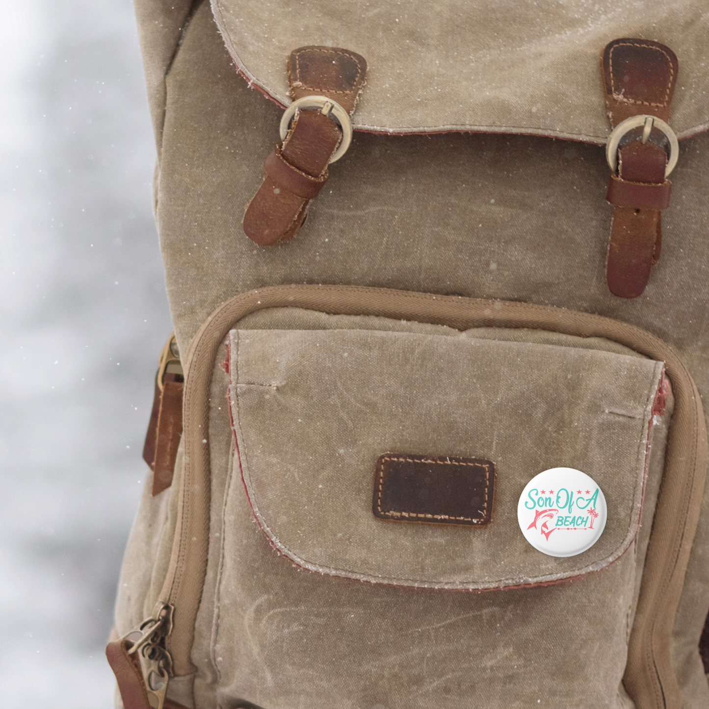 Son Of A Beach Pin Back Button, Magnet, Keychain
