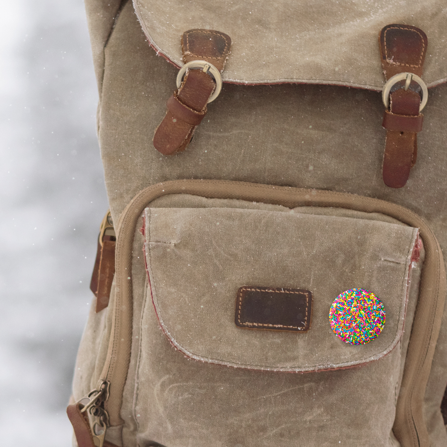 Sprinkles Pin Back Button, Magnet