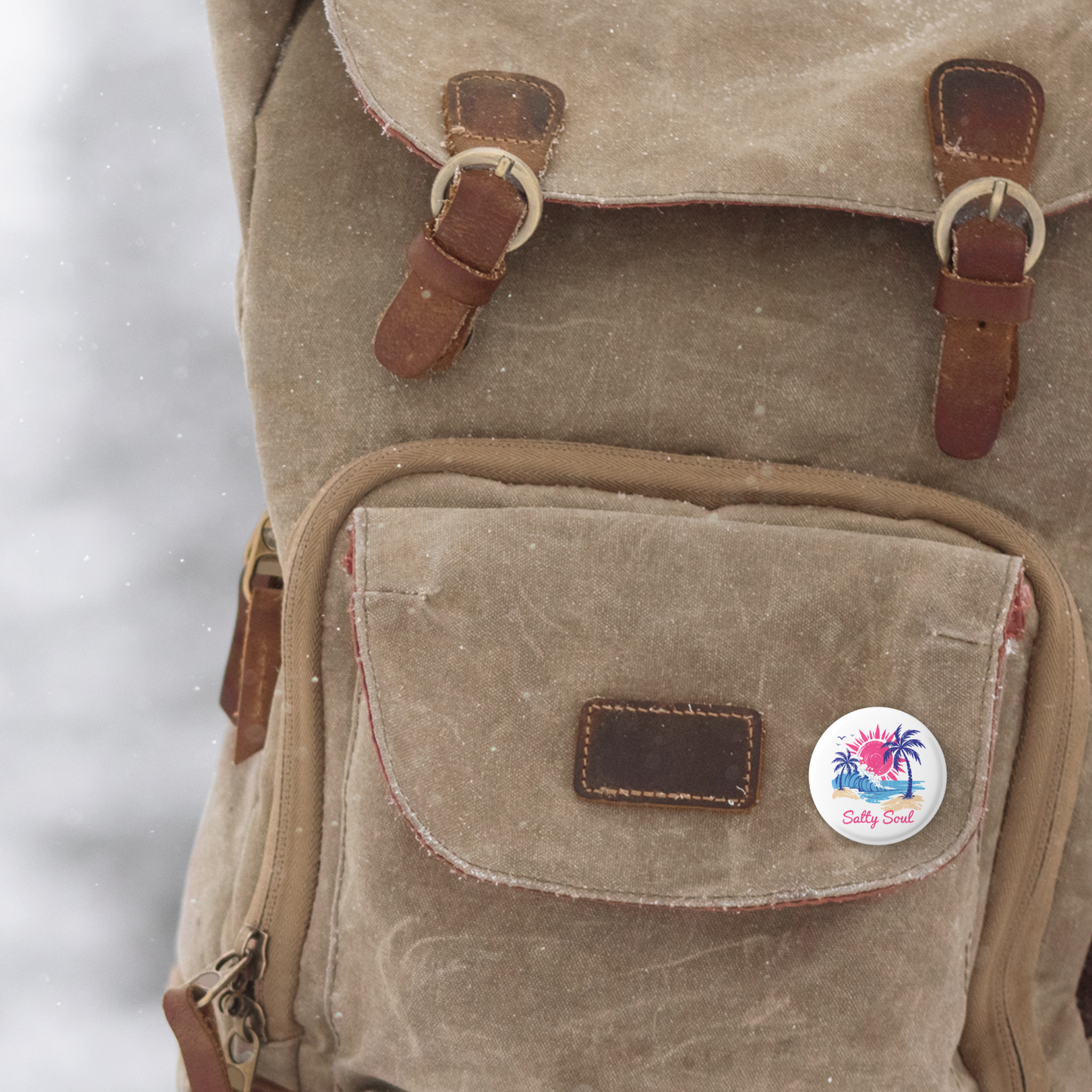 Salty Soul Pin Back Button, Magnet