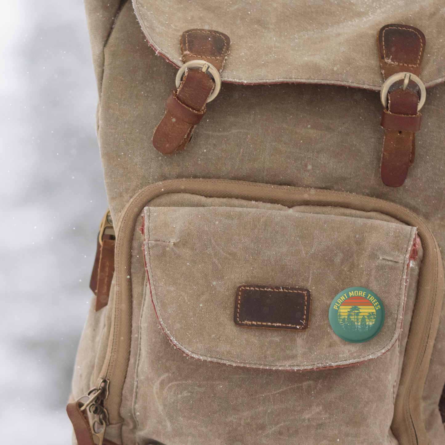 Plant More Trees Pin Back Button, Magnet