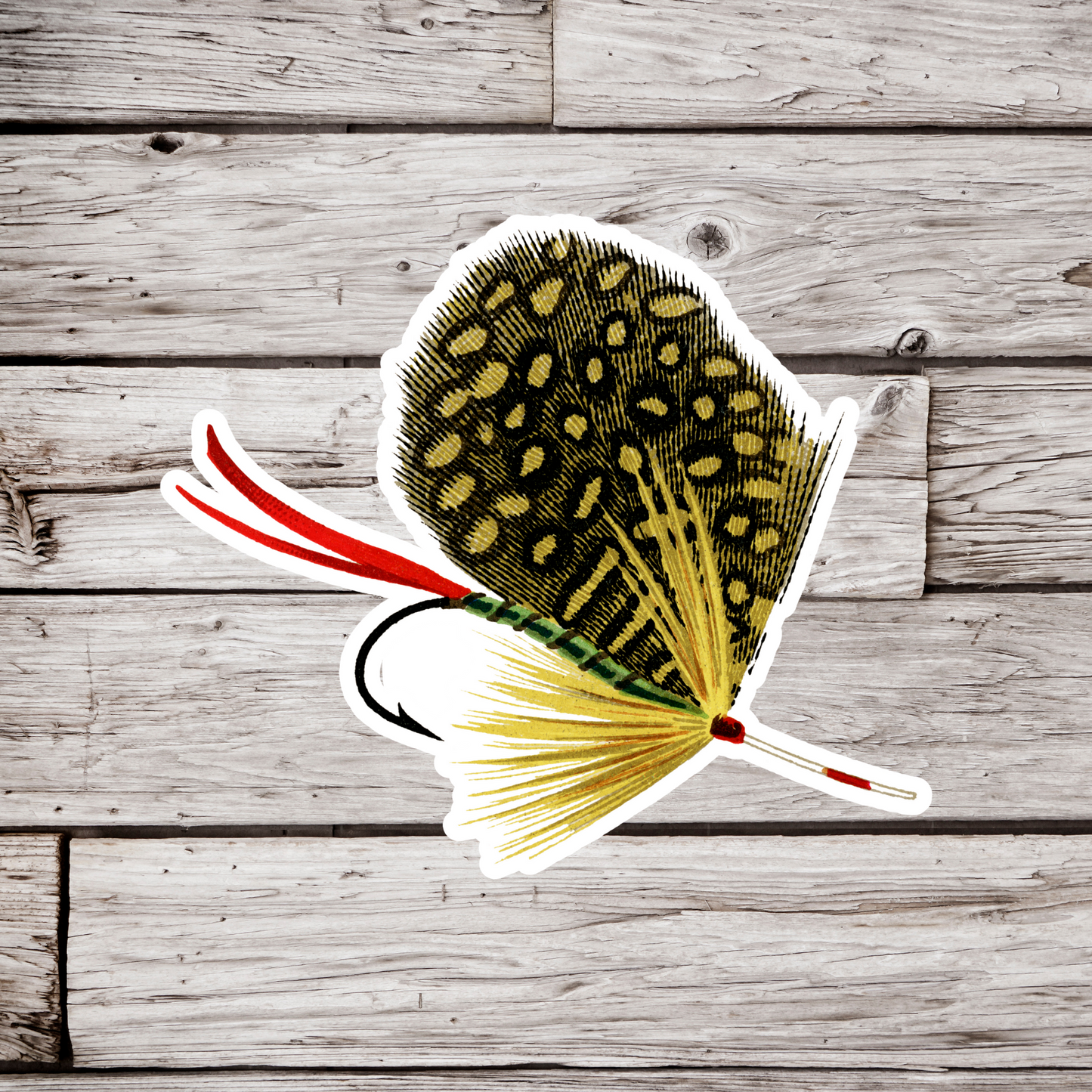 Bass Fly Hook Sticker