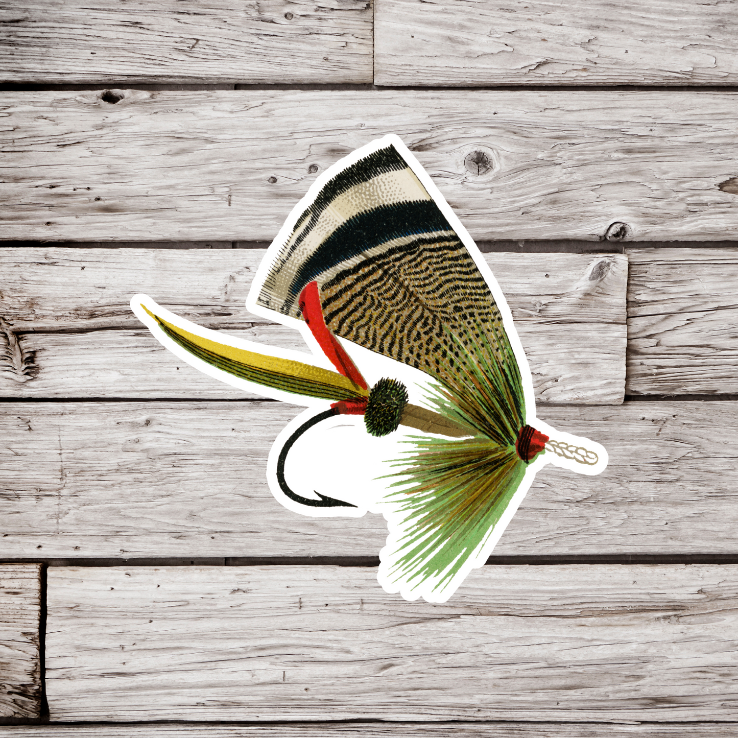 Bass Fly Hook Sticker