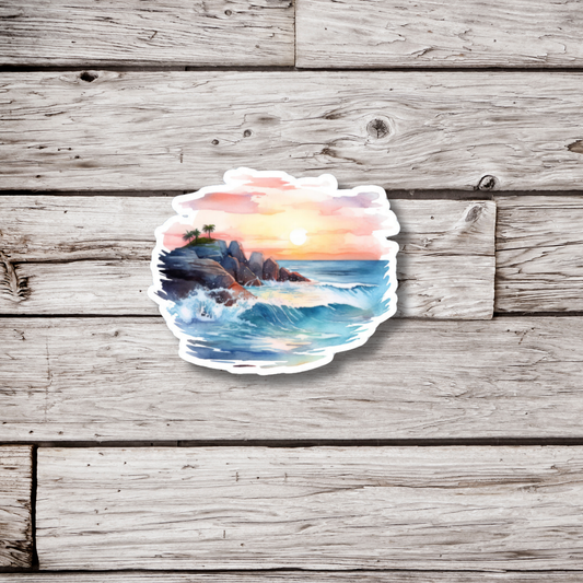 Beach Landscape Sticker