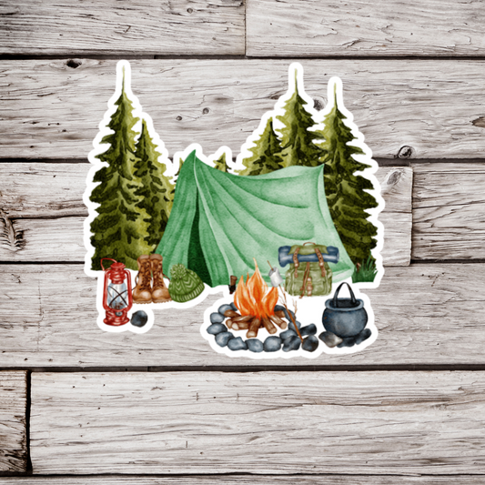 Camping Sticker