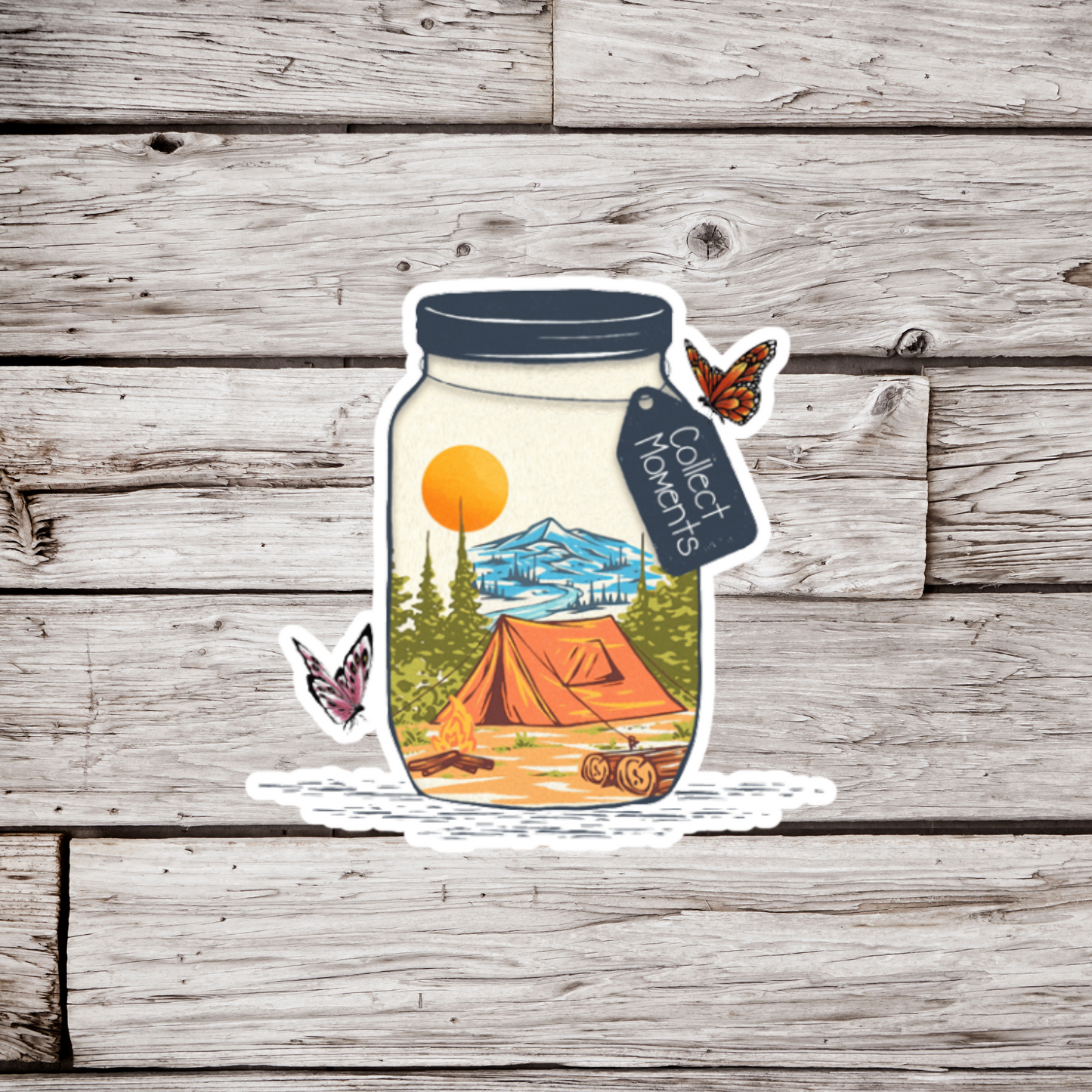 Collect Moments Camping Sticker