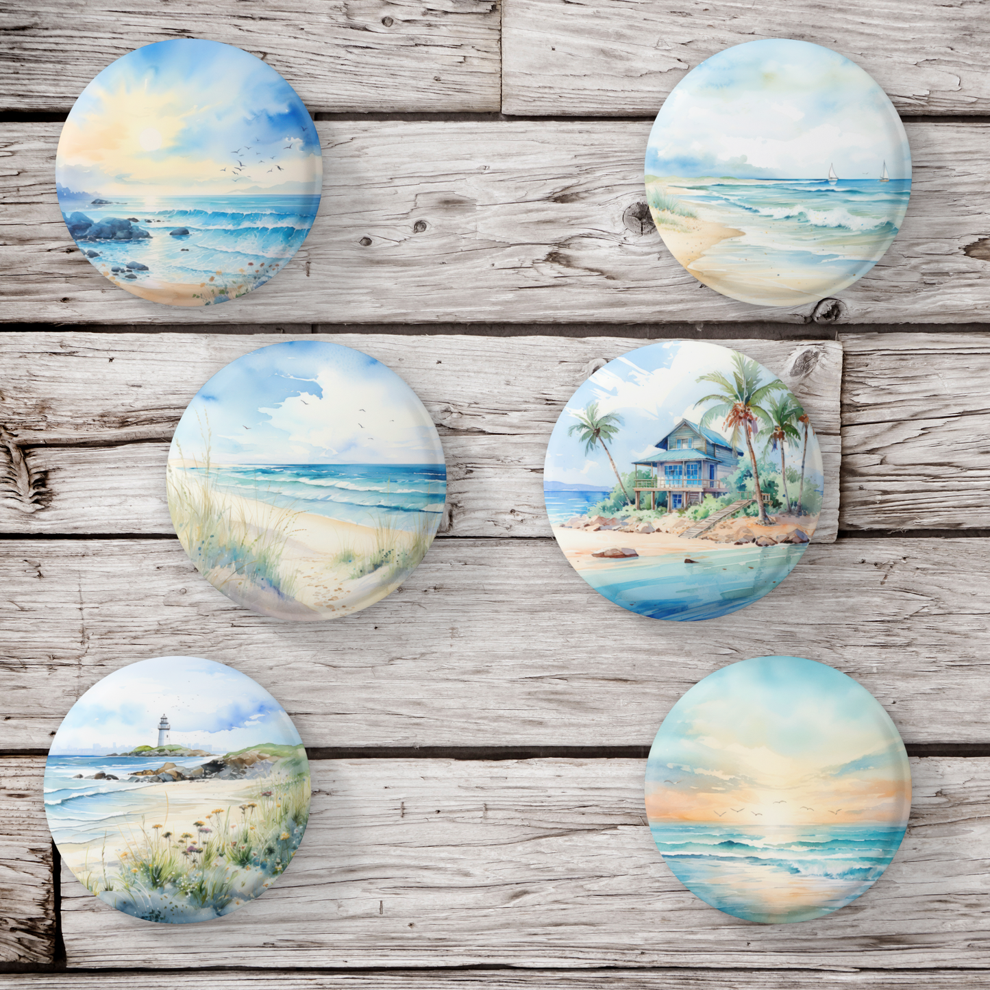 Coastal Beach Mix Pins