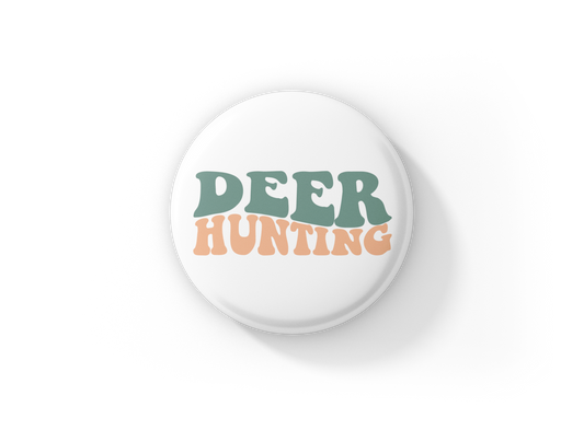 Deer Hunting Pin Back Button