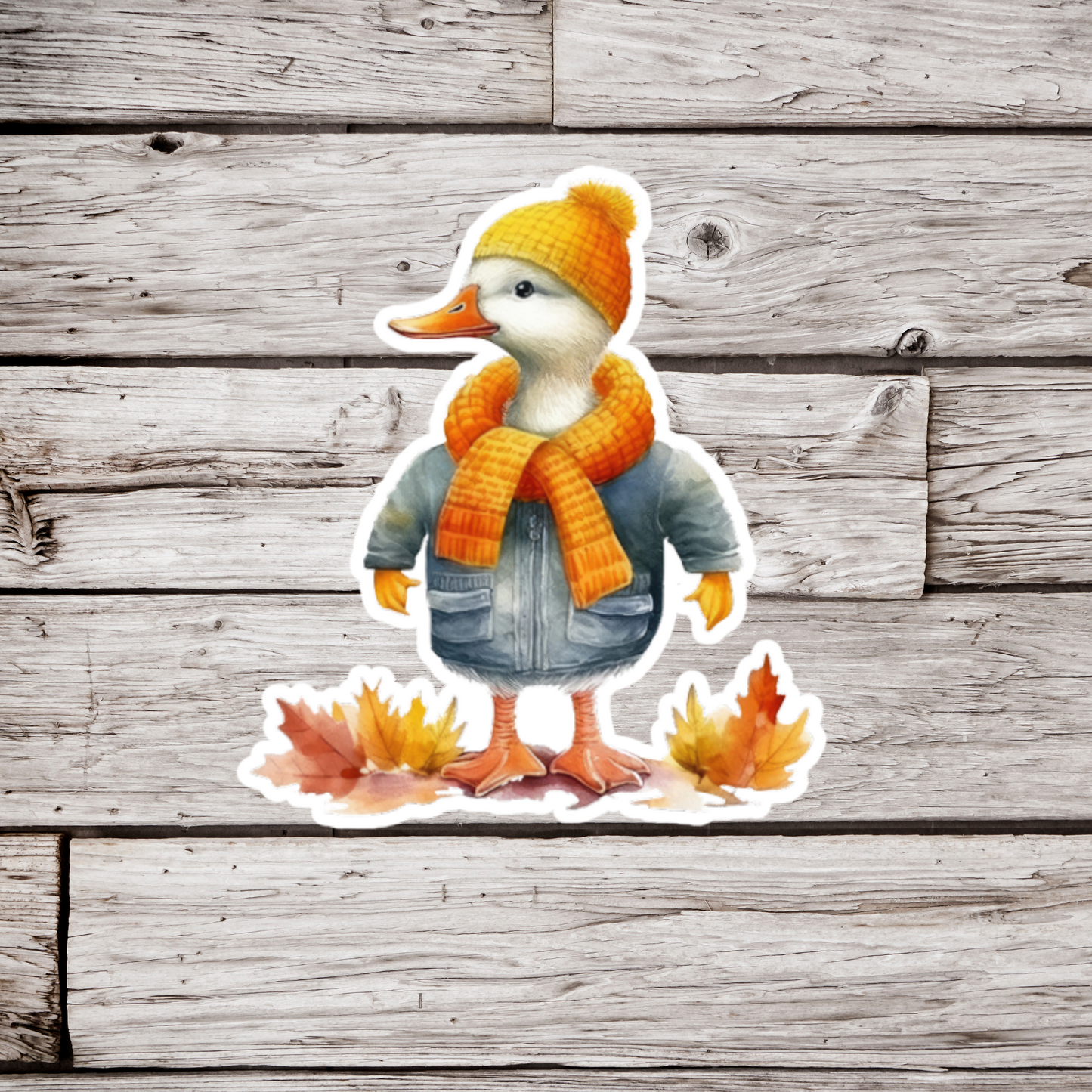 Fall Duck Sticker