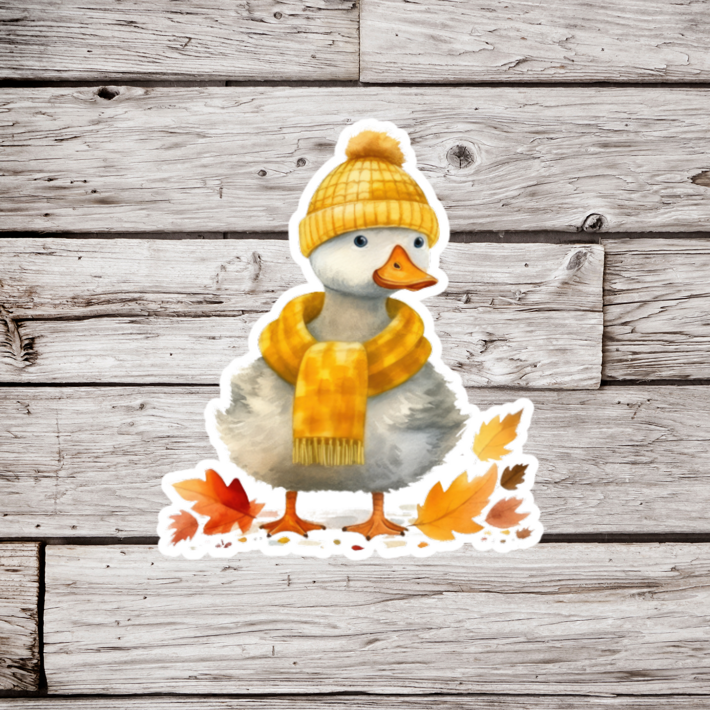 Fall Duck Sticker