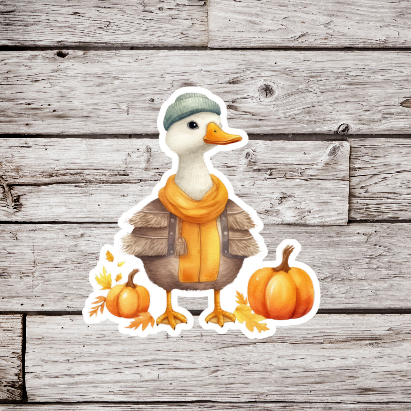 Fall Duck Sticker