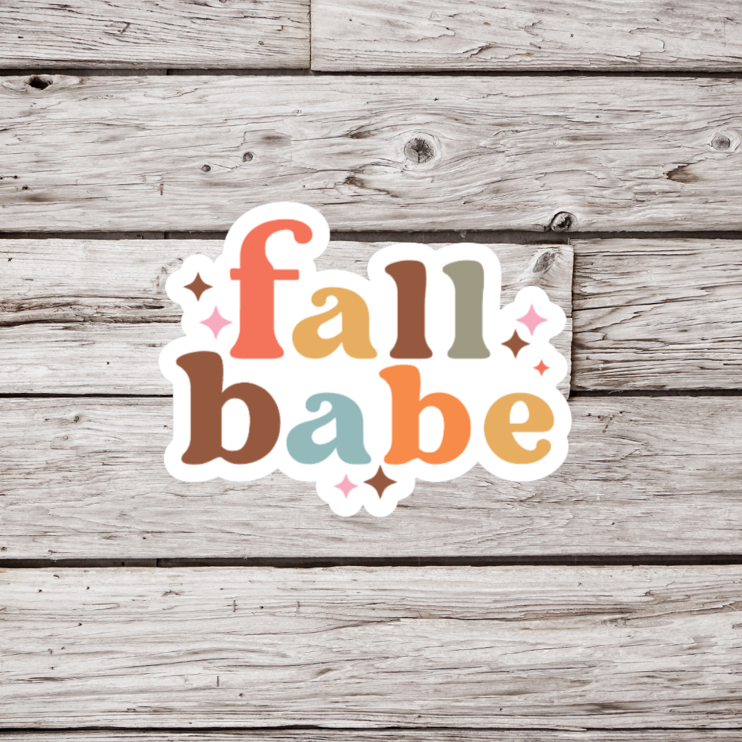 Fall Babe Sticker