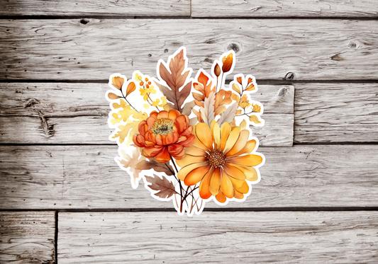 Fall Flowers Sticker