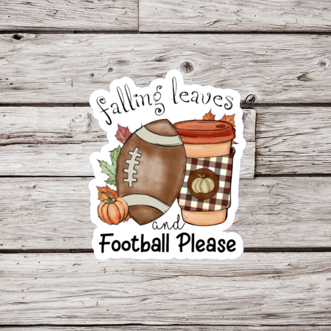 Falling Leaves and Football Please Sticker