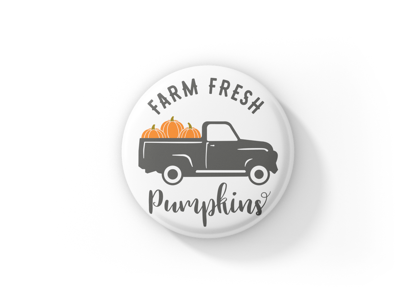 Farm Fresh Pumpkins Pin Back Button