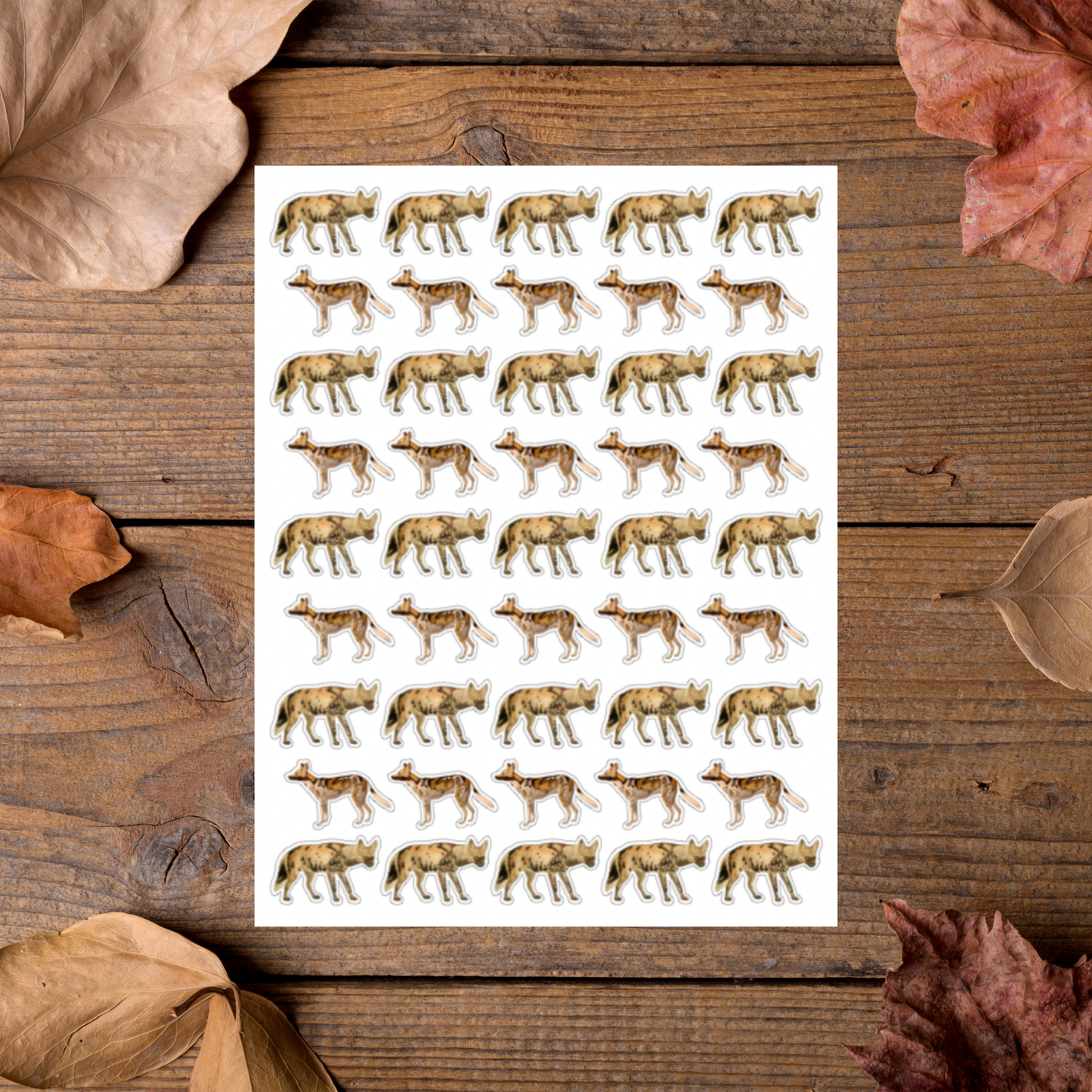 African Wild Dog Sticker Sheet